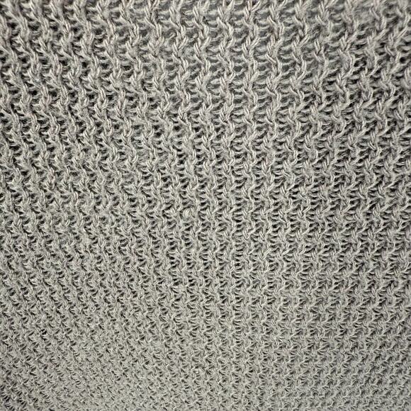 Dont Ask Why Taupe Waffle Knit Sweater Open Back V Neck Long Sleeve Size M/L - Picture 8 of 9